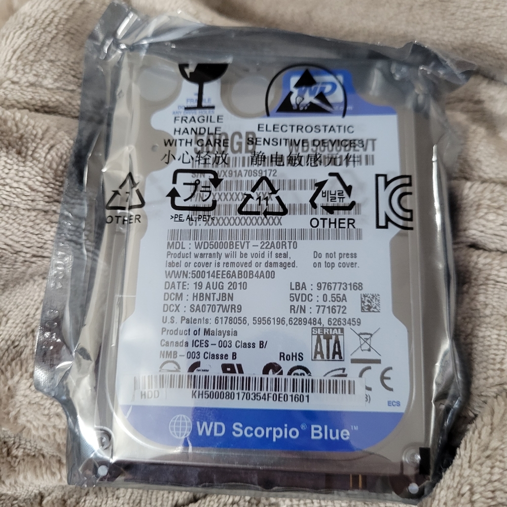 WD 500gb HDD